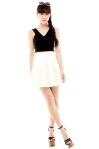 White skater dress with pocket, bought from Sassy Dream ; SIngapore blogshop